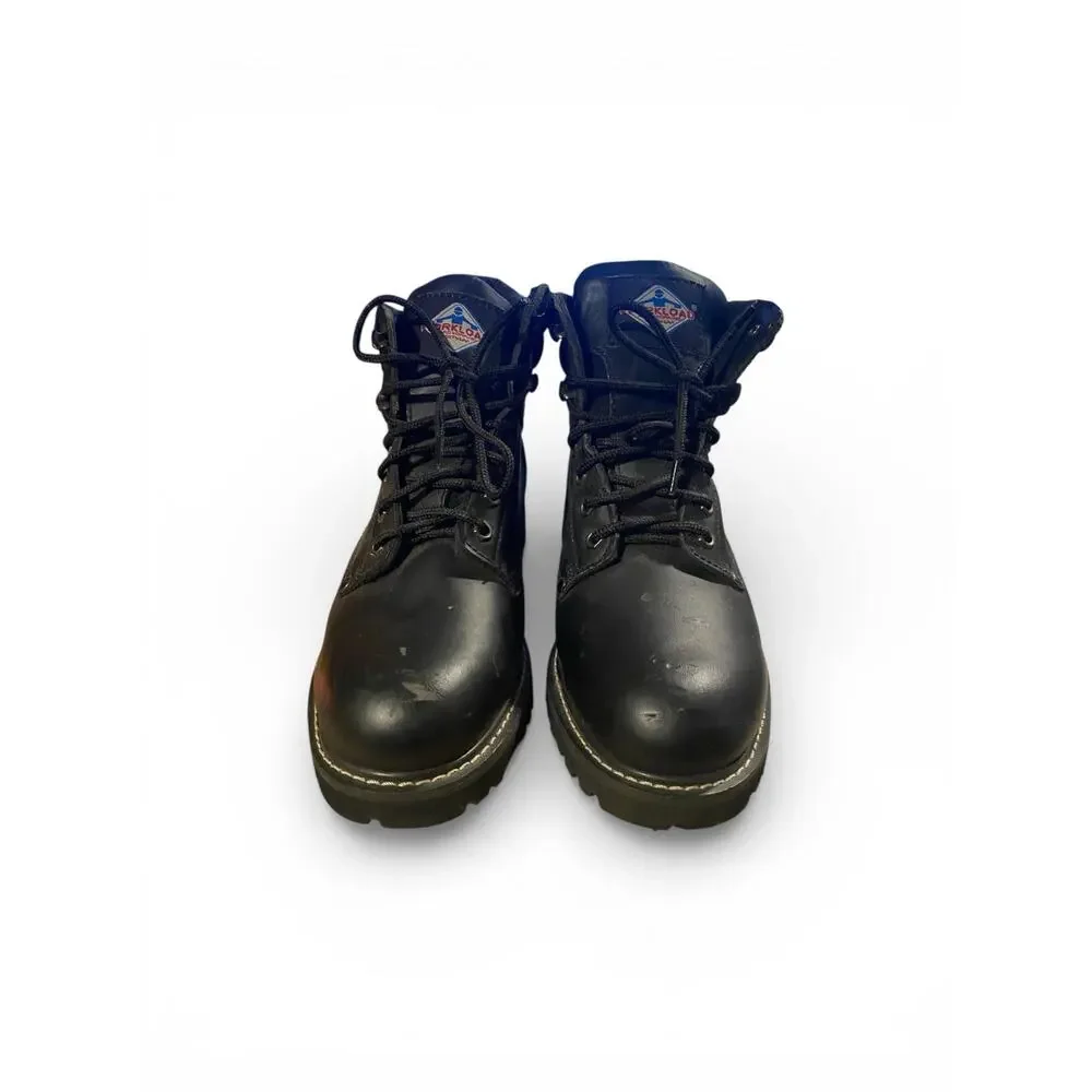 Workload Work Boots Men's 10 Black Leather Ankle Shoes Sip Oil Resist